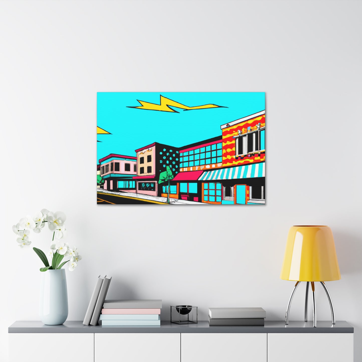 Jukebox Alley - Pop Art Canvas