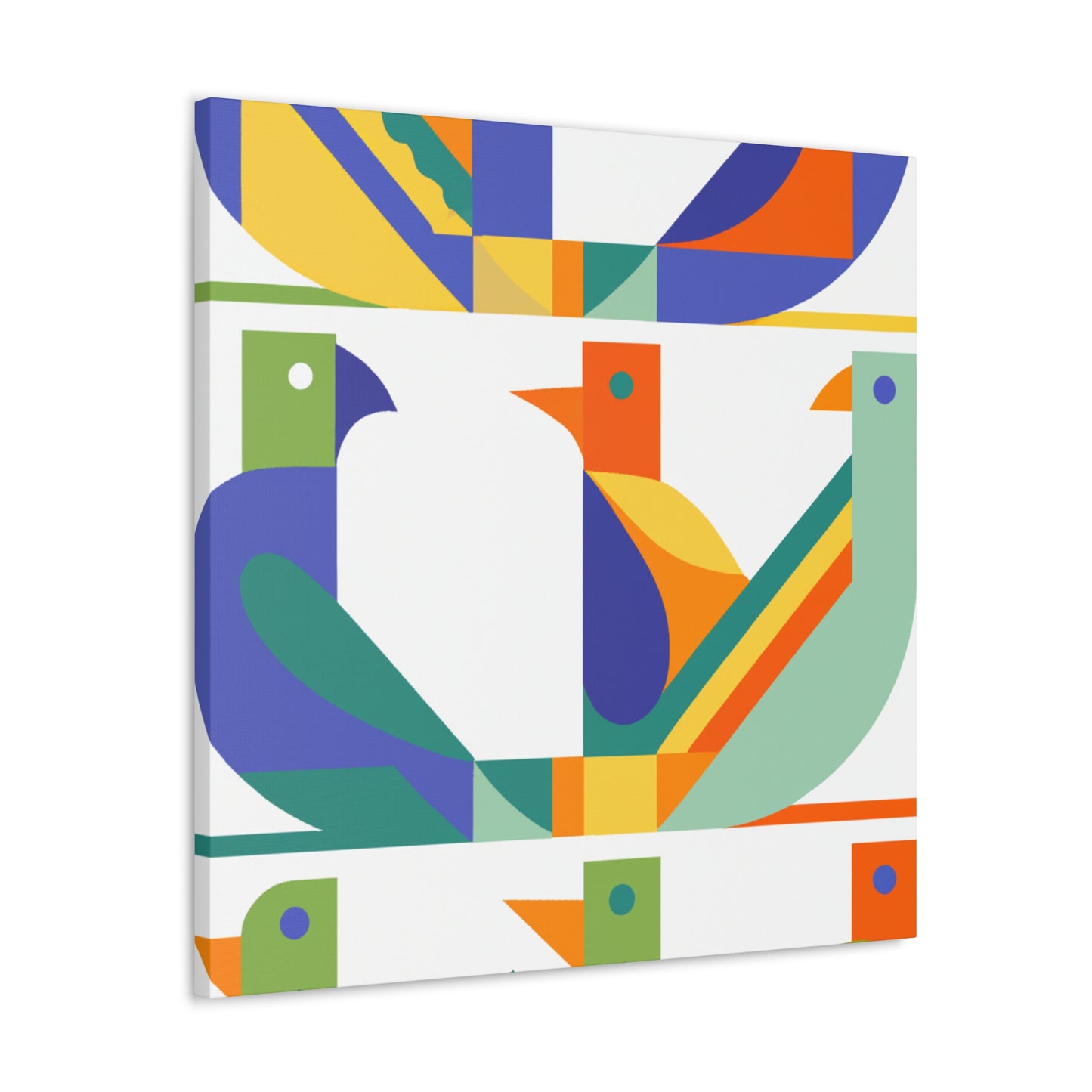 "Feathered Swirl - Midcentury" - Canvas