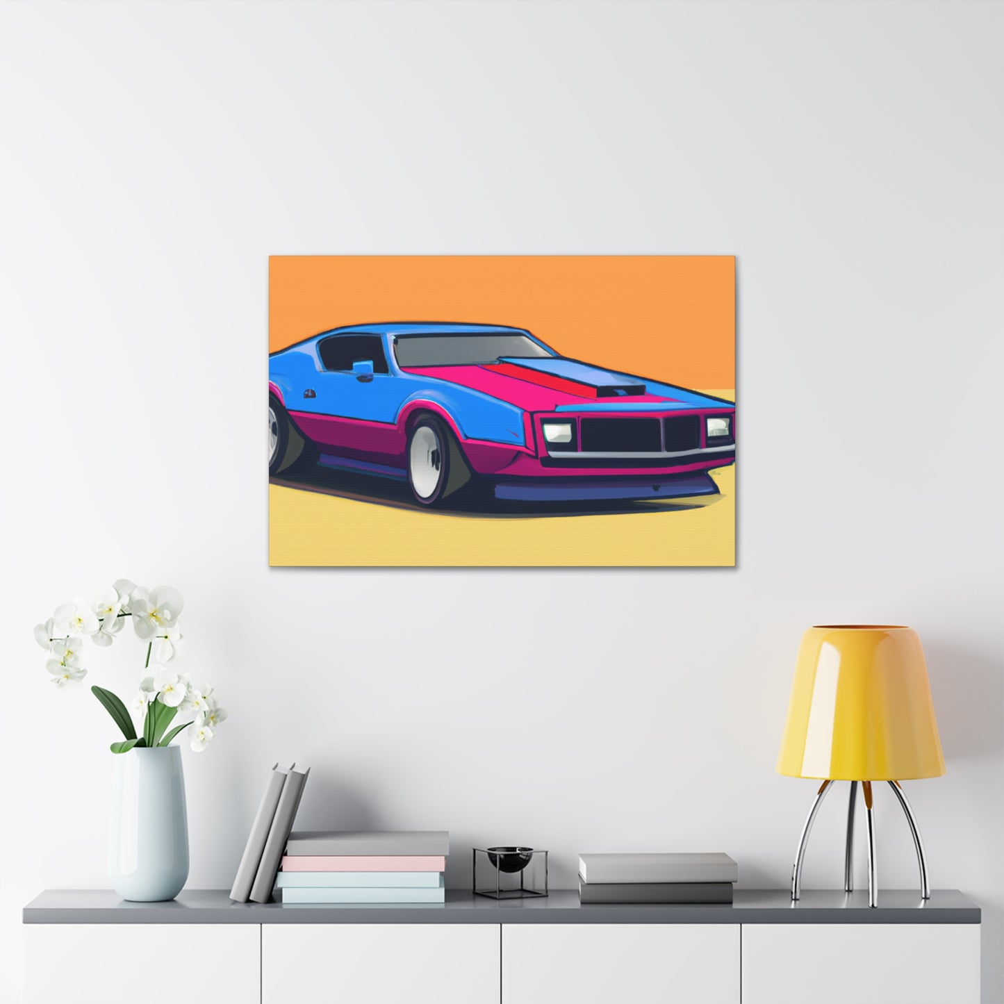White Lightning - Automobile - Canvas