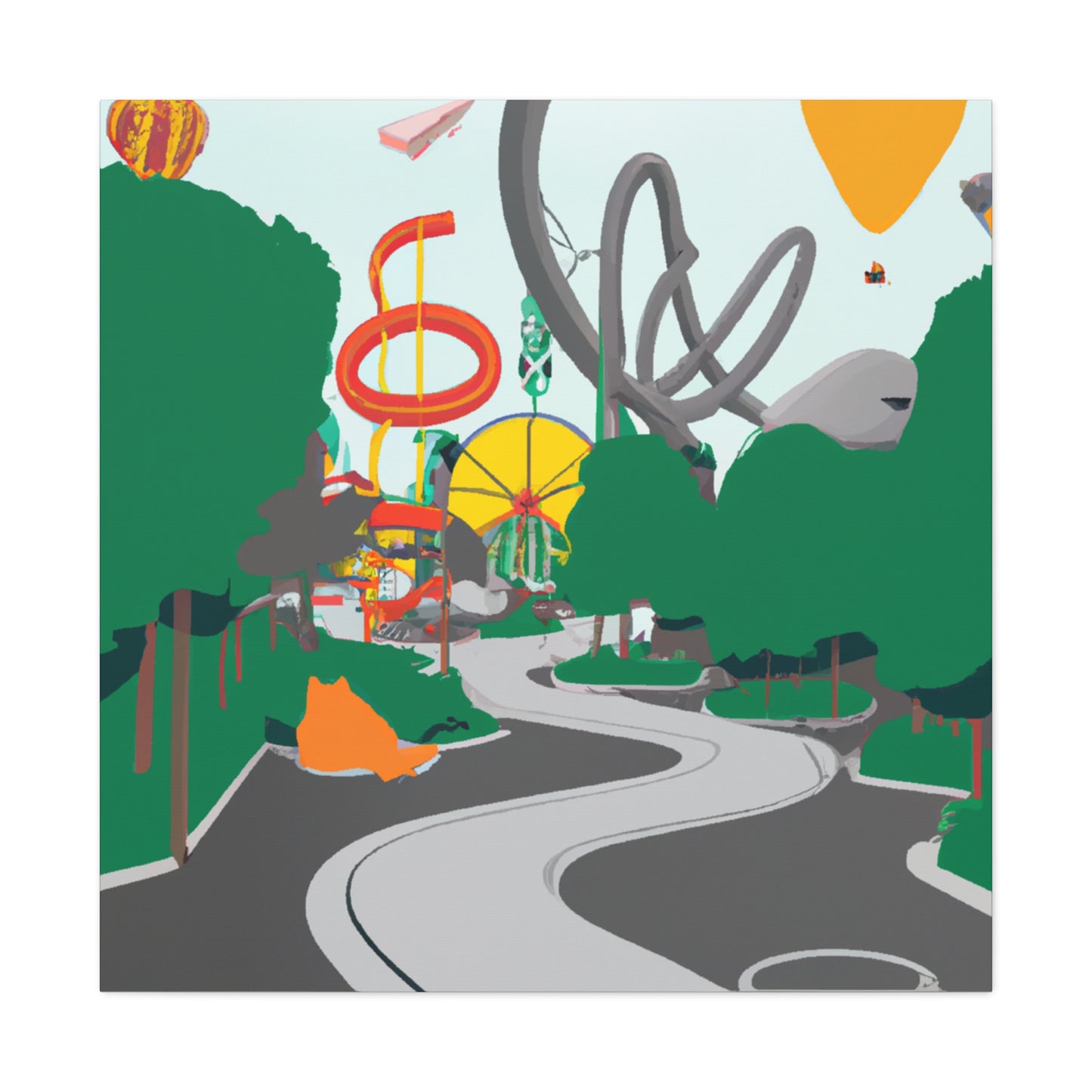 Verde Frenzy - Landscape - Amusement - Canvas