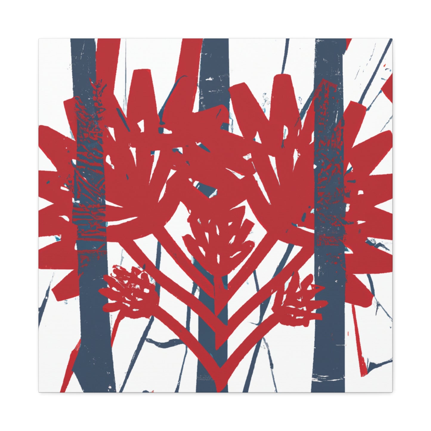 Sparklecrane - Floral Canvas Retro Design