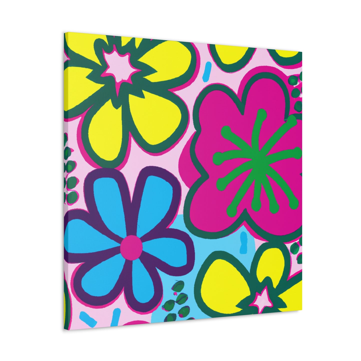 Rainbow Cascade- Floral - Canvas