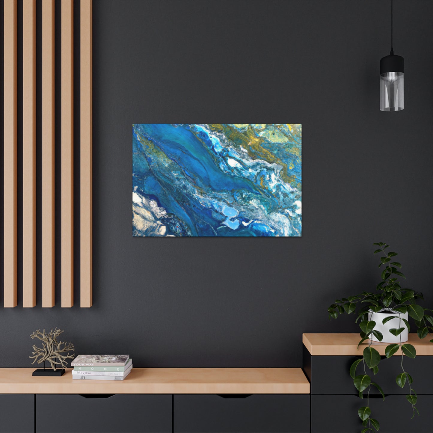 Blue Pearl - Abstract Canvas