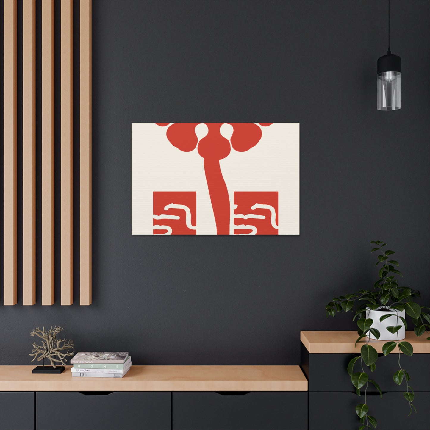 Feline Fluffball - Midcentury Canvas
