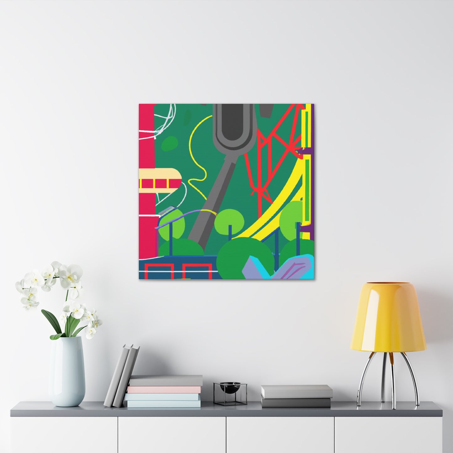 Bloomtopia - Landscape - Amusement - Canvas