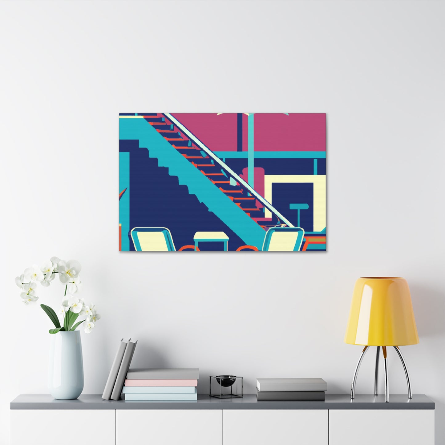 Vineyard Vista- Midcentury - Canvas