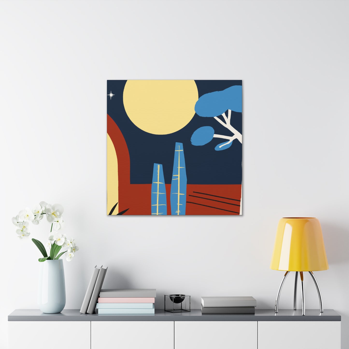 "Jubilee Sunrise - Midcentury" - Canvas