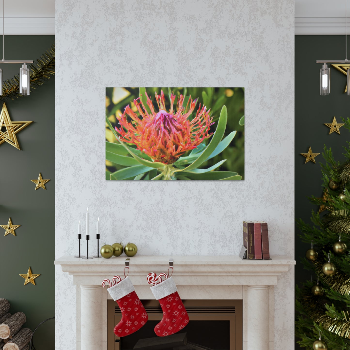 Floral Scroll Garden Print - Canvas - Floral