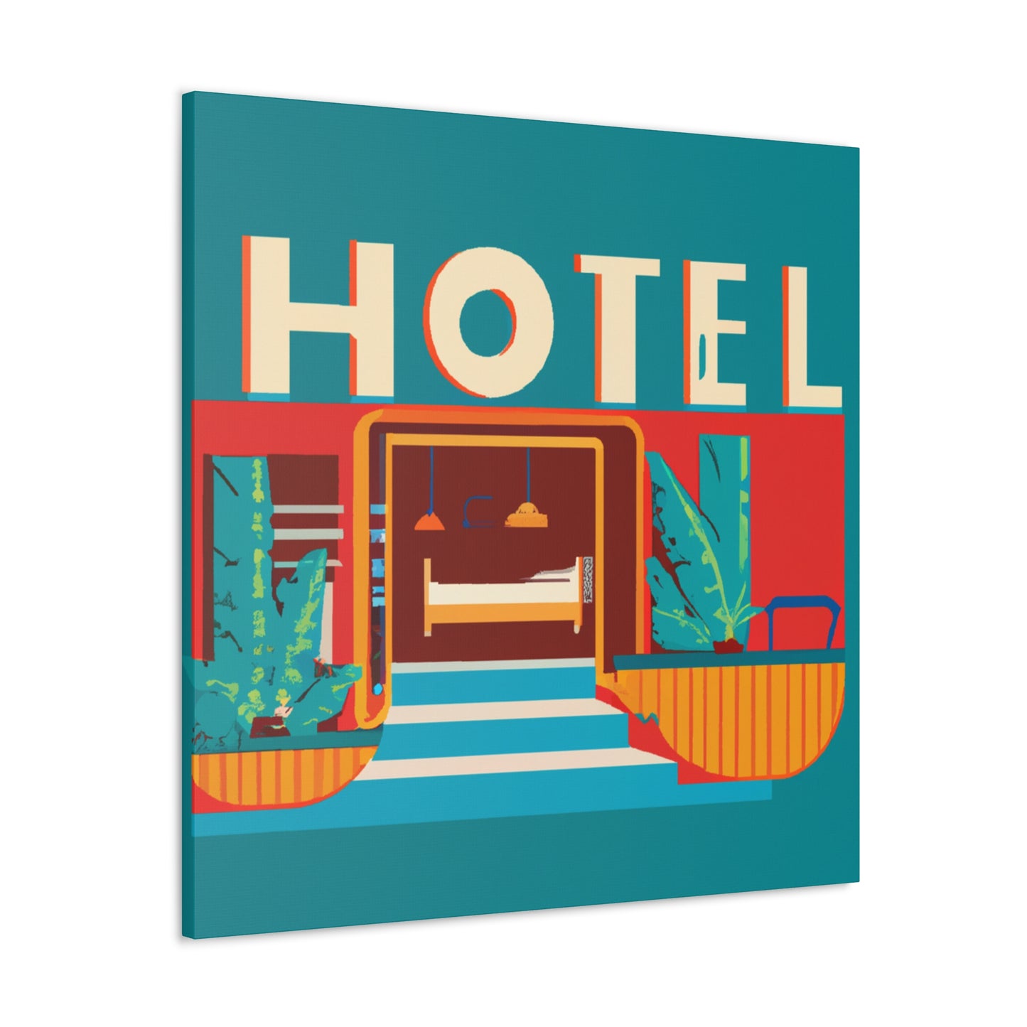 "Aurora Glow- Midcentury" - Canvas