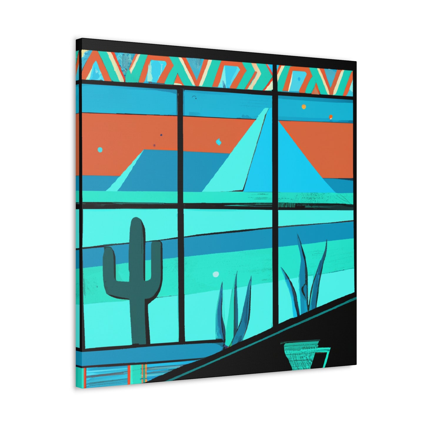"Abstract Balance - Midcentury" - Canvas