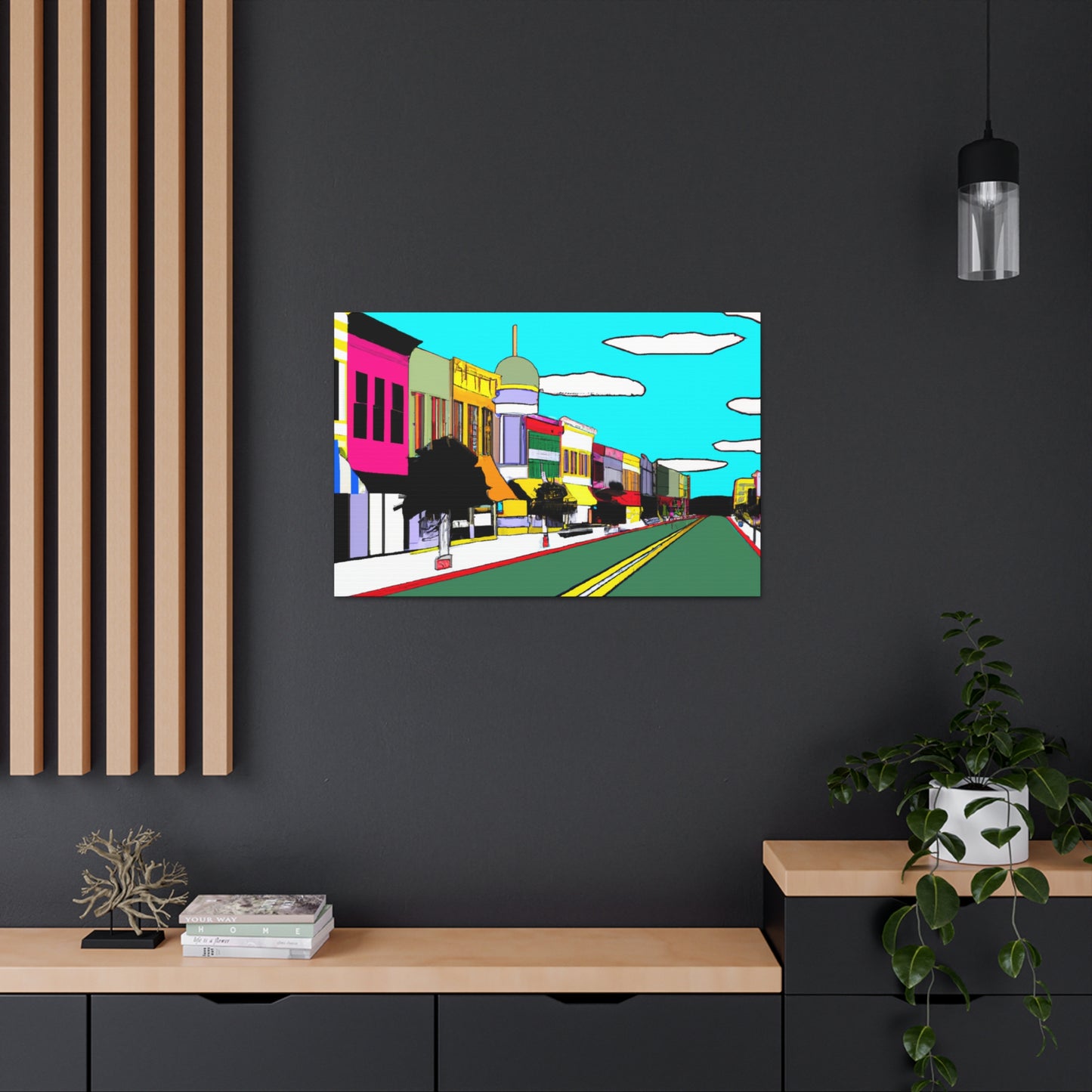 Dome Records Street - Architectural Canvas Pop Art