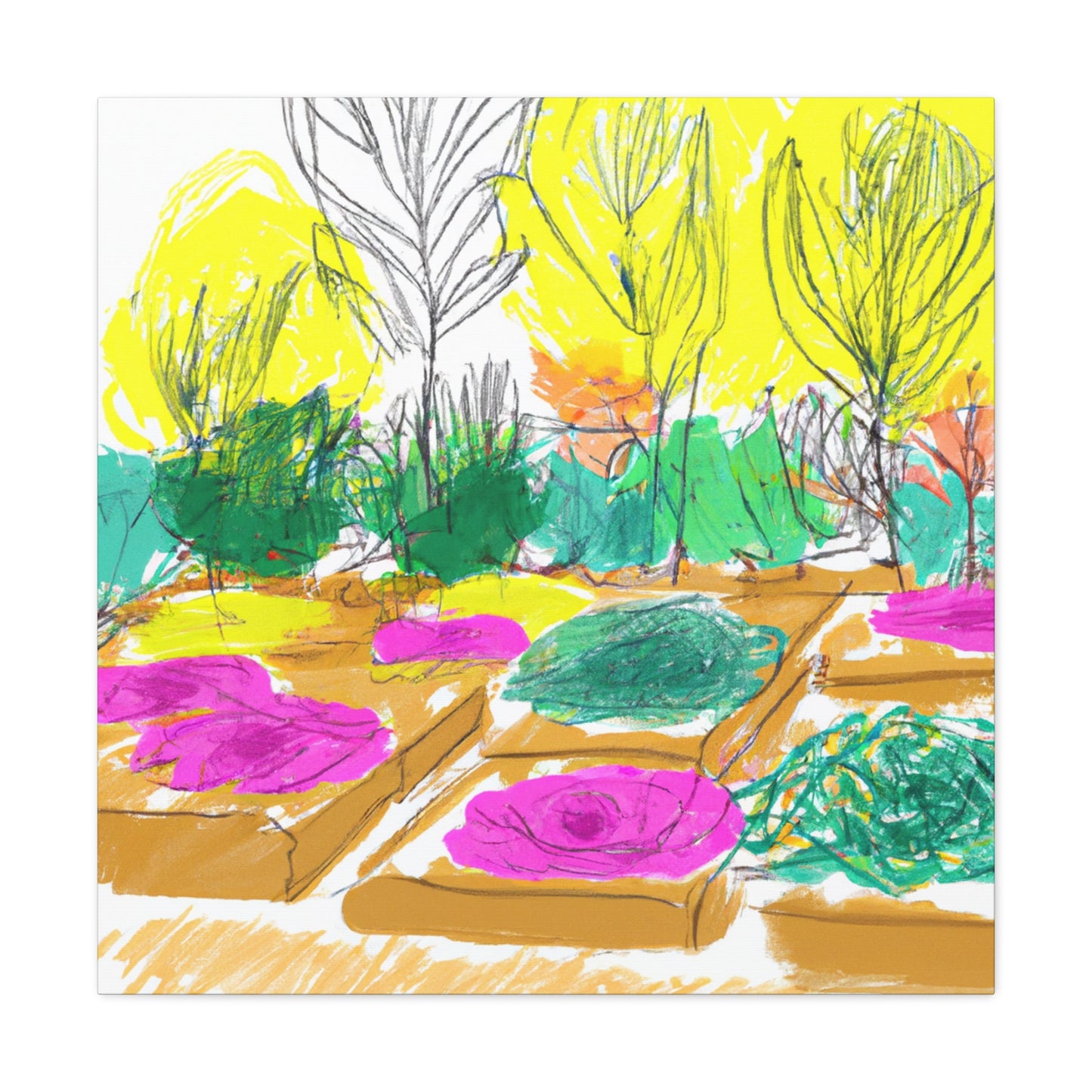Butterfly Bloom Landscape - Canvas
