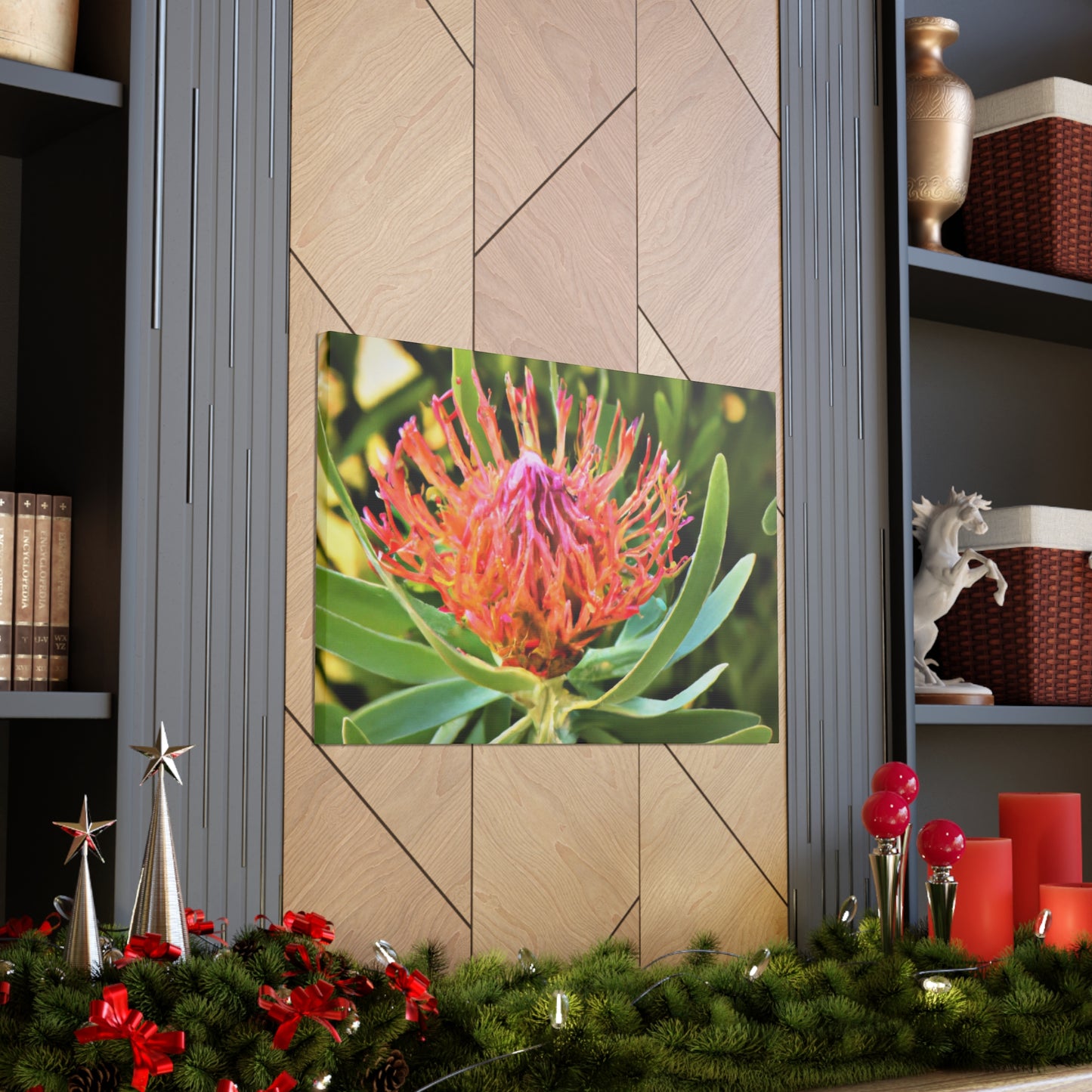 Floral Scroll Garden Print - Canvas - Floral