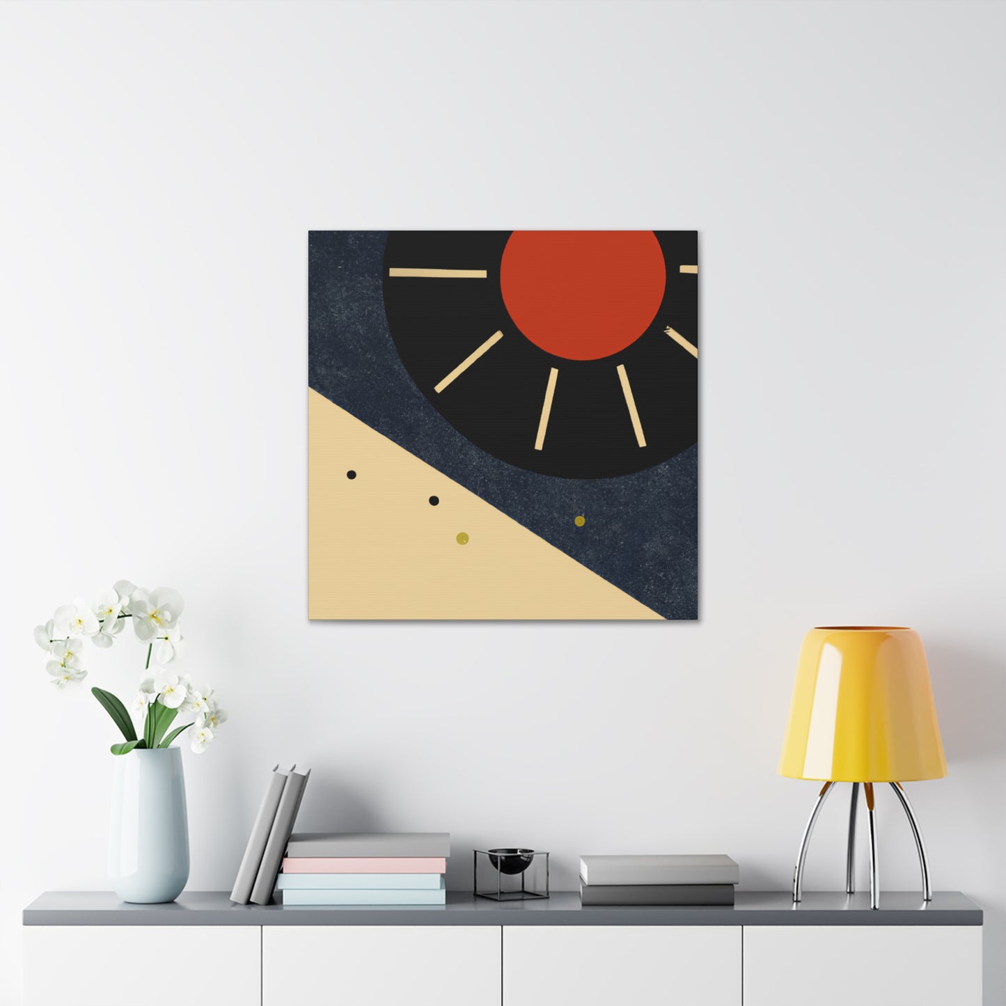 Rays - Retro Music Midcentury Canvas