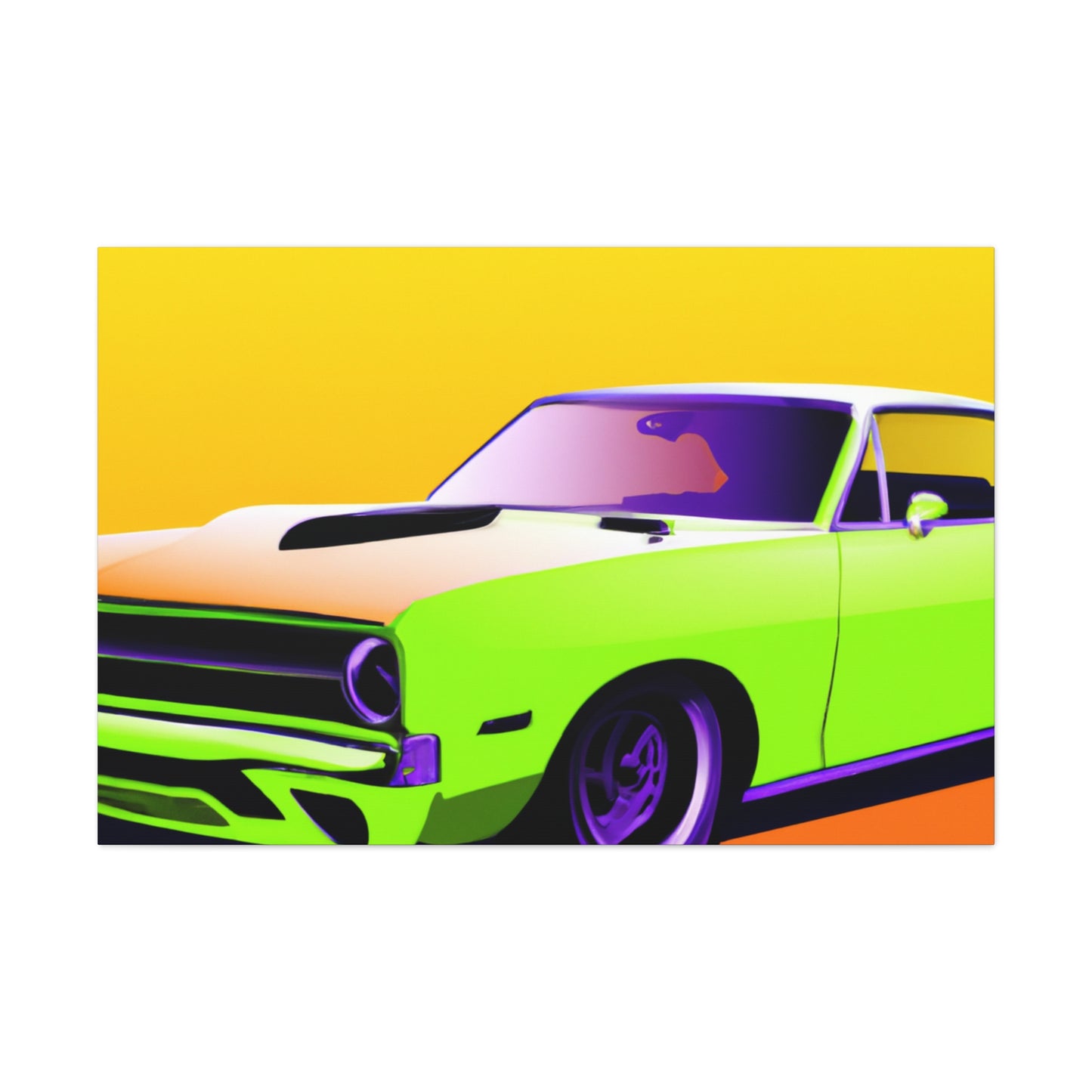Big Neon Rocket - Automobile - Canvas