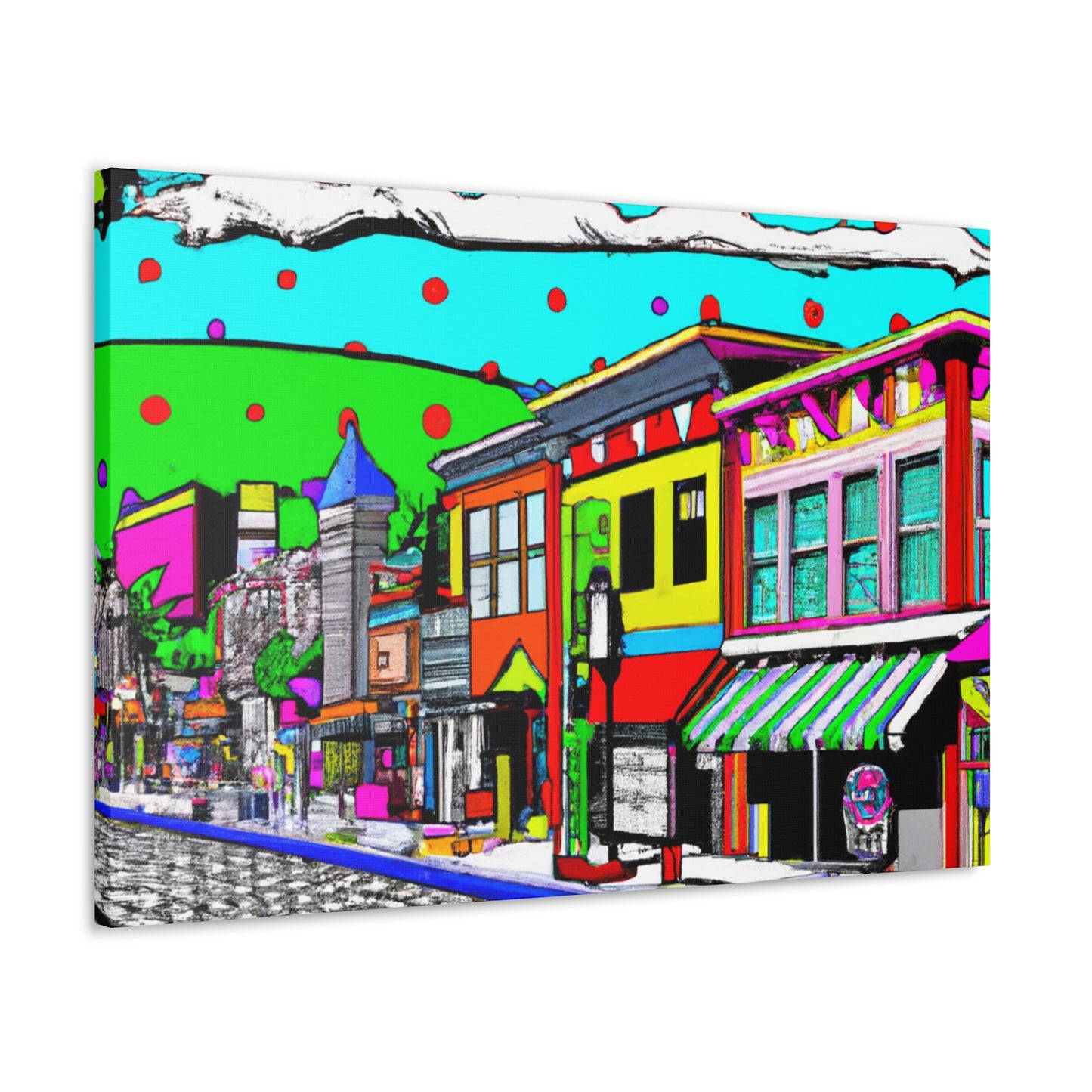 Holiday Street - Architectural Canvas Pop Art