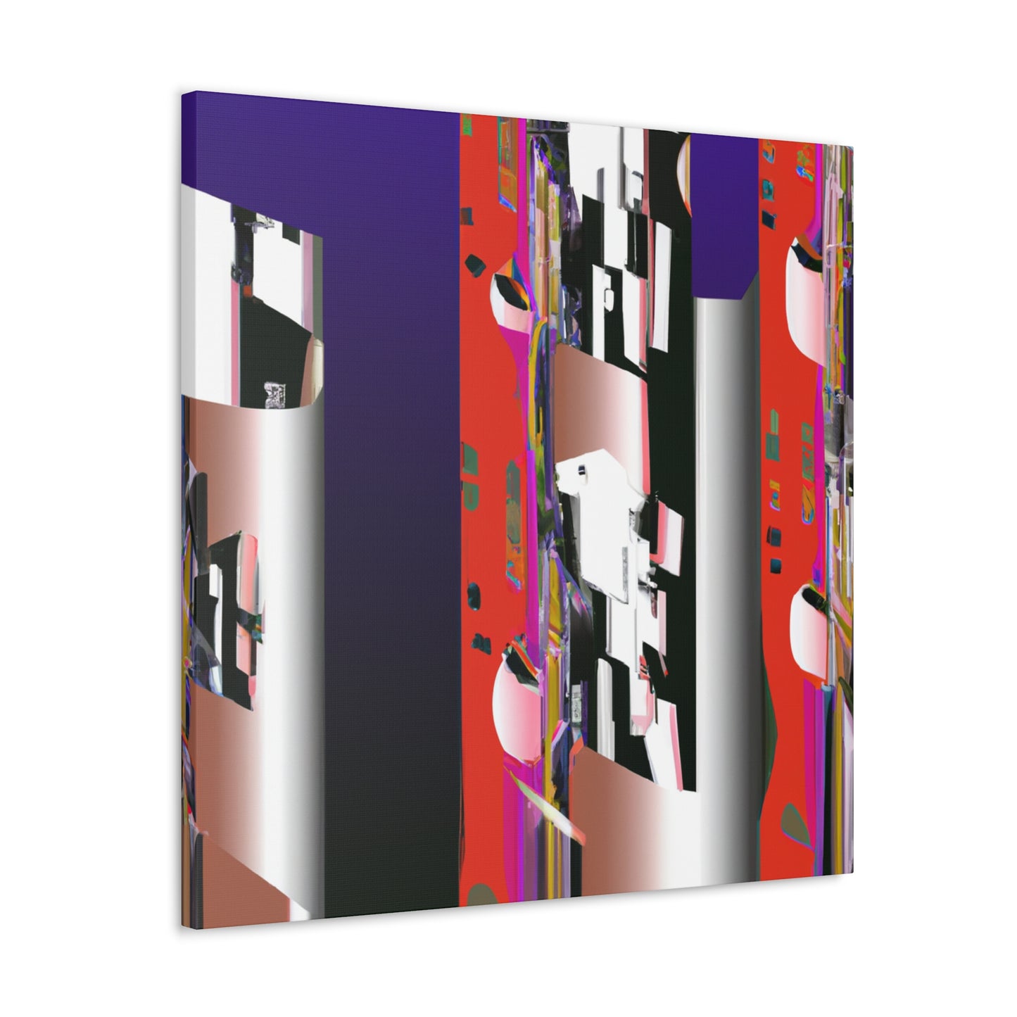 "The Silvery Facade." - Art Deco Canvas