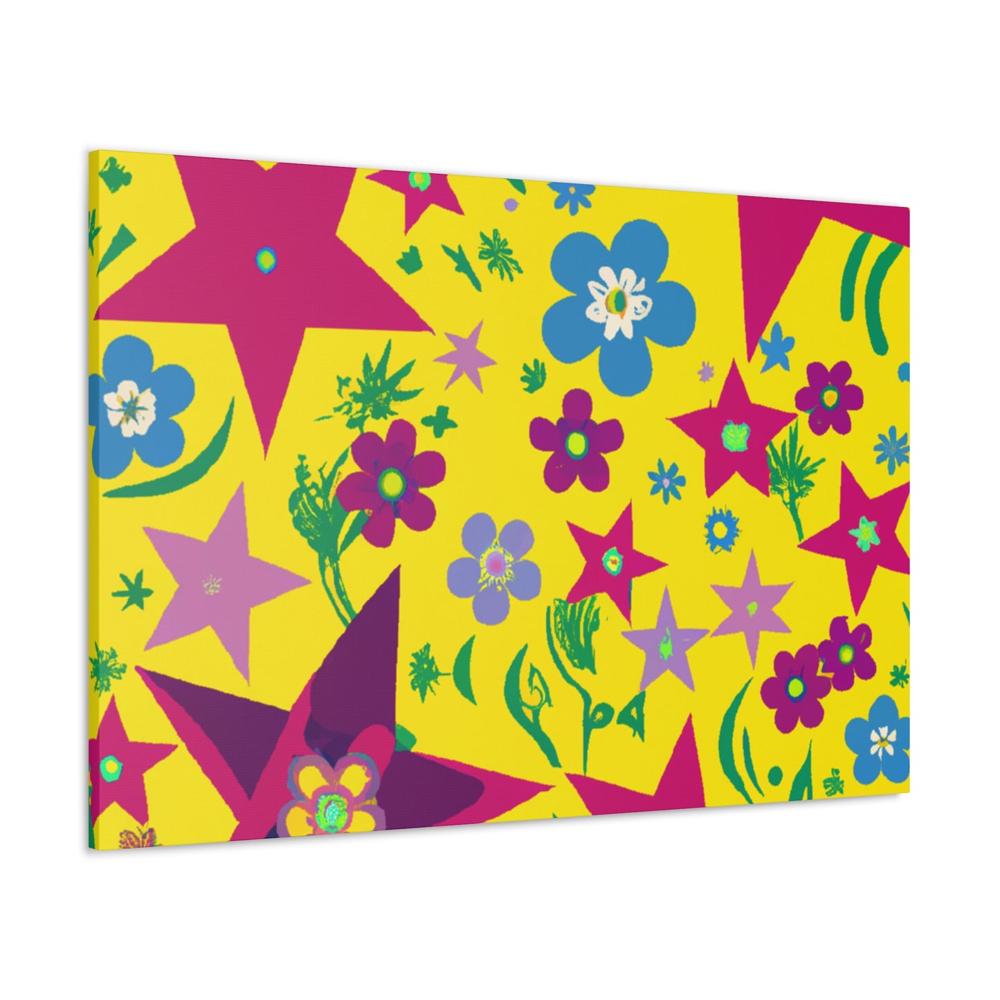 Funky Floral Flair: - Floral Canvas