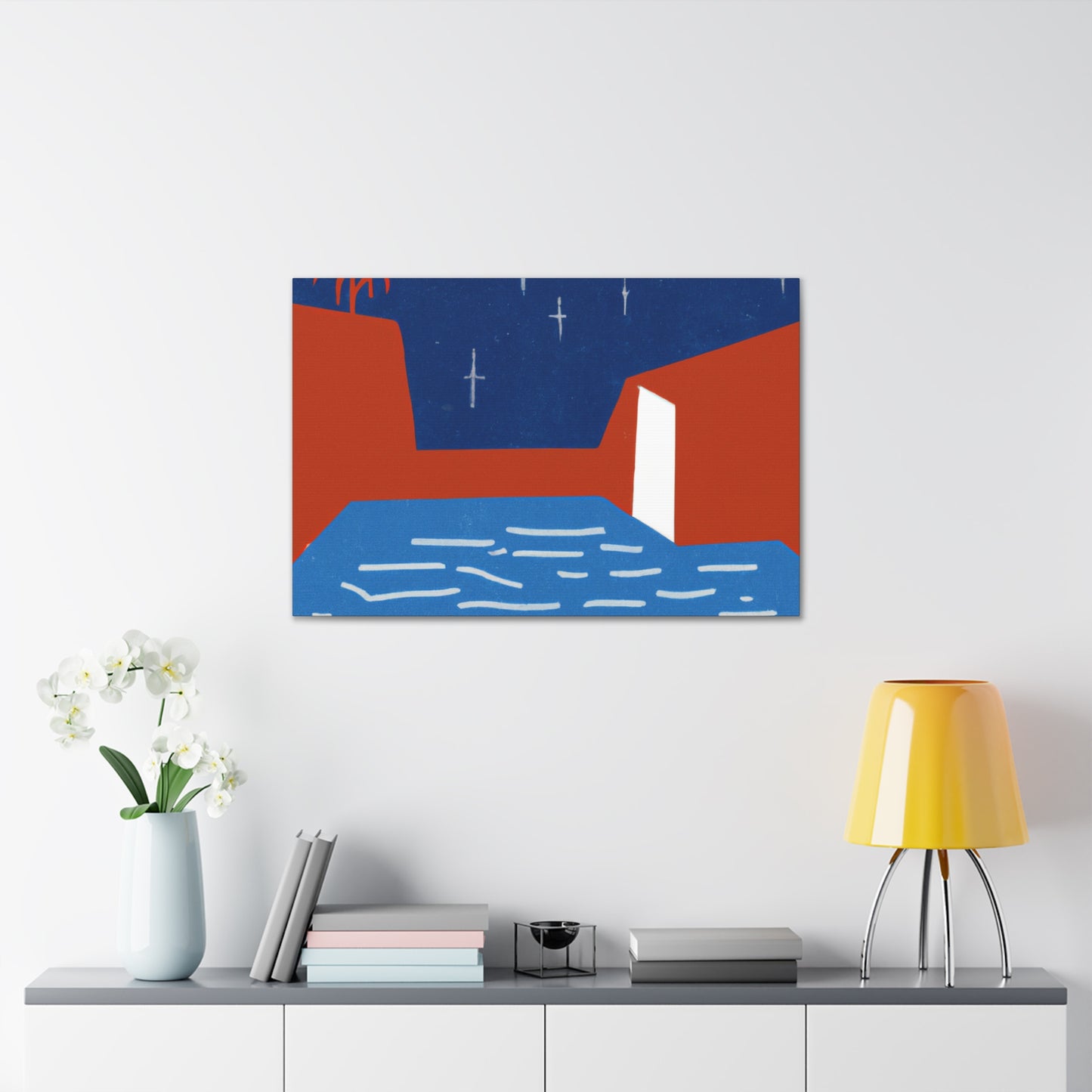 Muted Jazzscape - Midcentury - Canvas