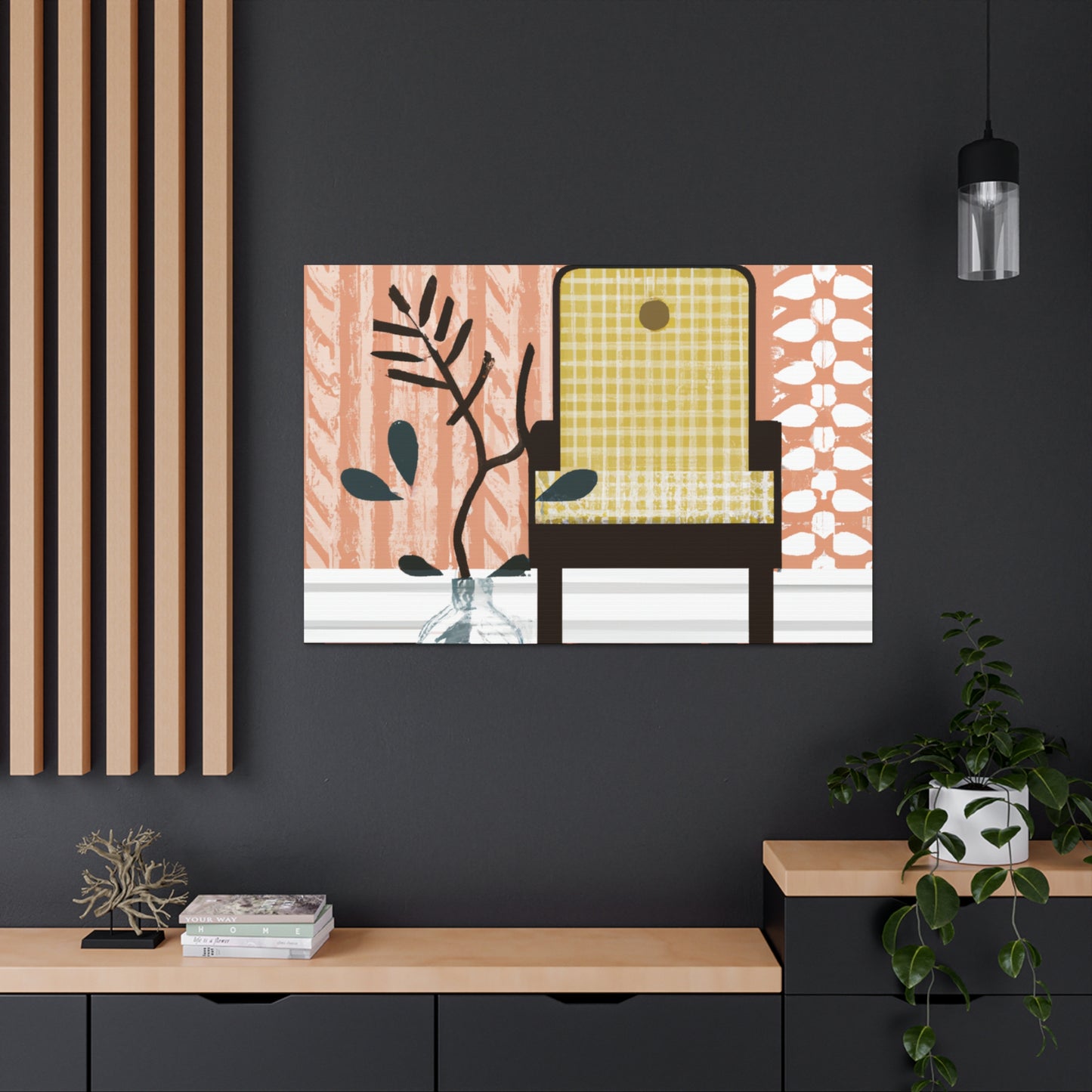 Splendid Pronged Cat - Midcentury Canvas