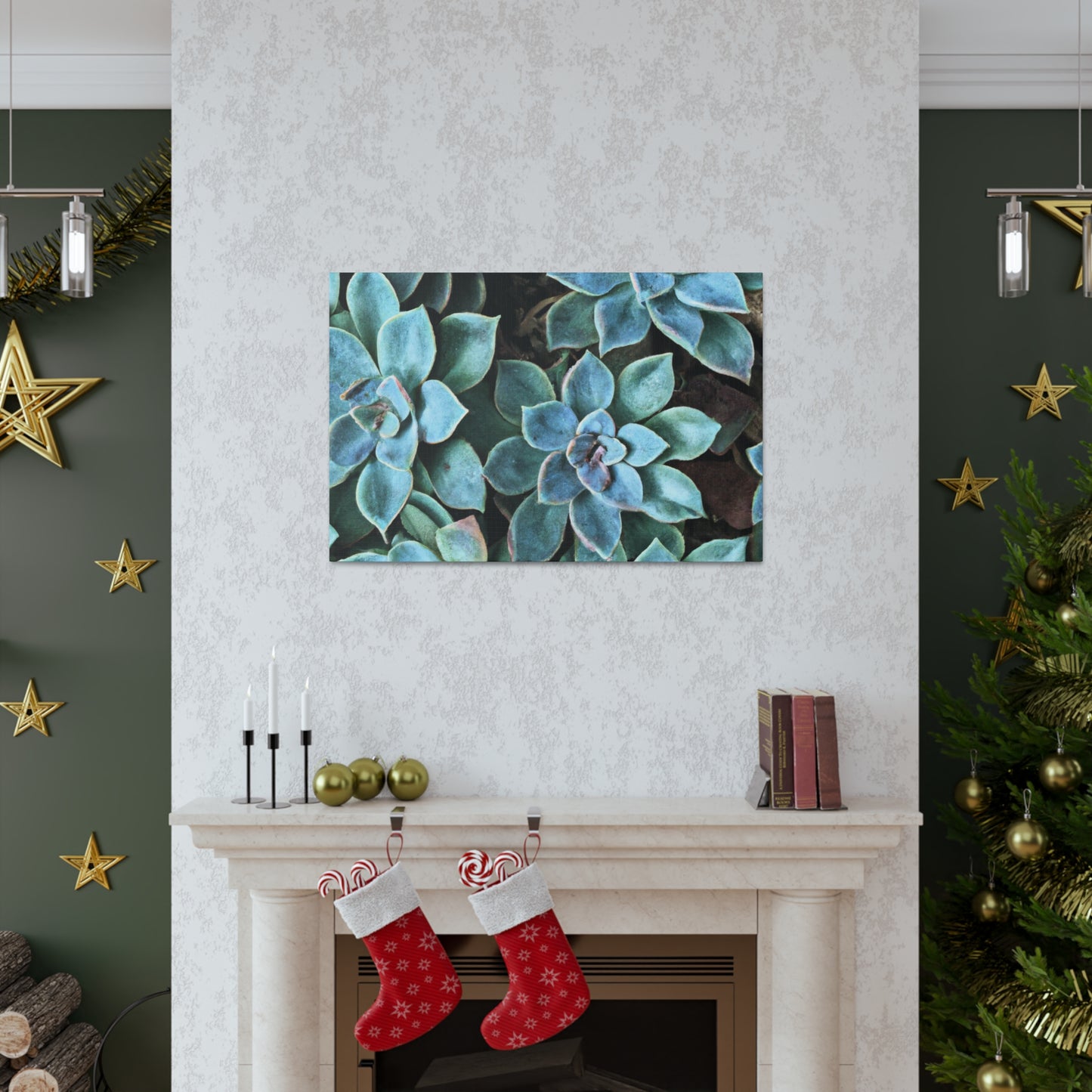 Green Paradise. - Canvas - Succulent