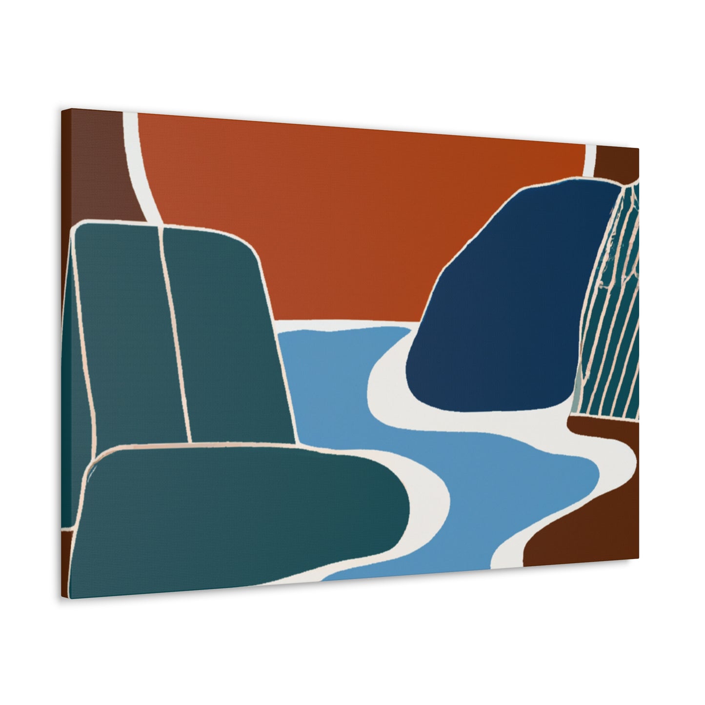 Vivid Hexagon- Midcentury - Canvas