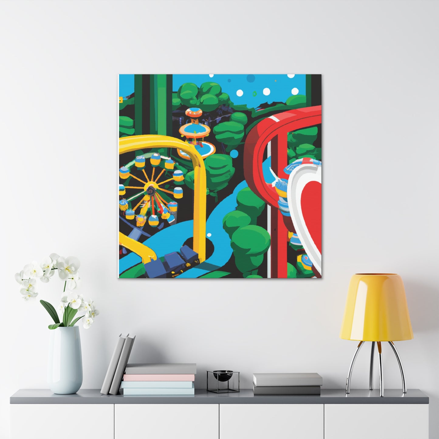 Sunburst Haven - Landscape - Amusement - Canvas