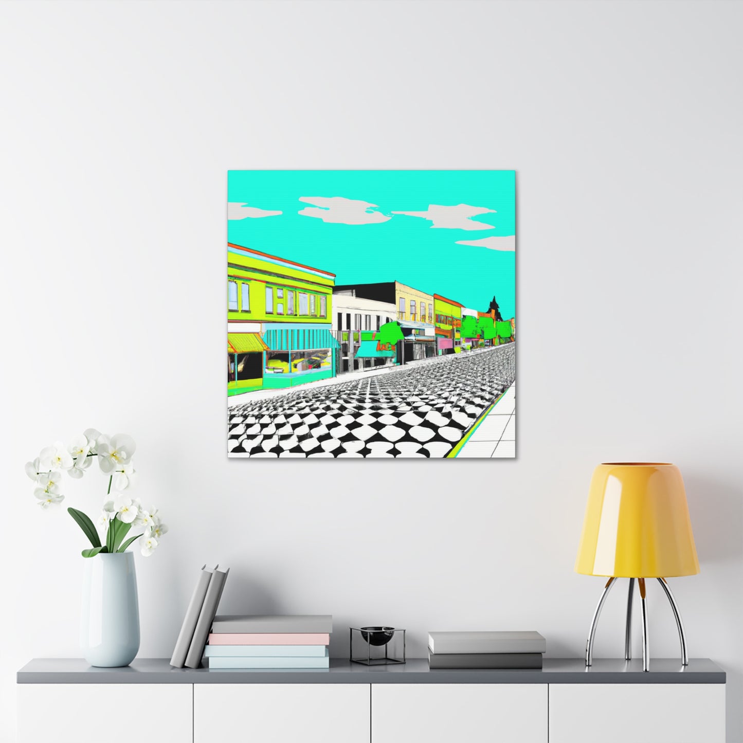 Streamlined Boulevard - Architectural Canvas - Pop Art