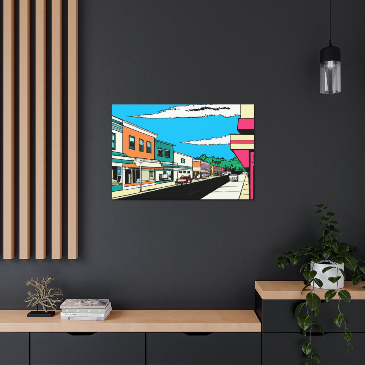St Louis Ave - Architectural Canvas Pop Art