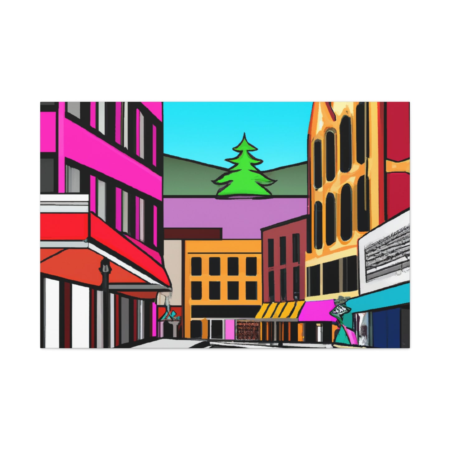 Denver Avenue - Architectural Canvas Pop Art
