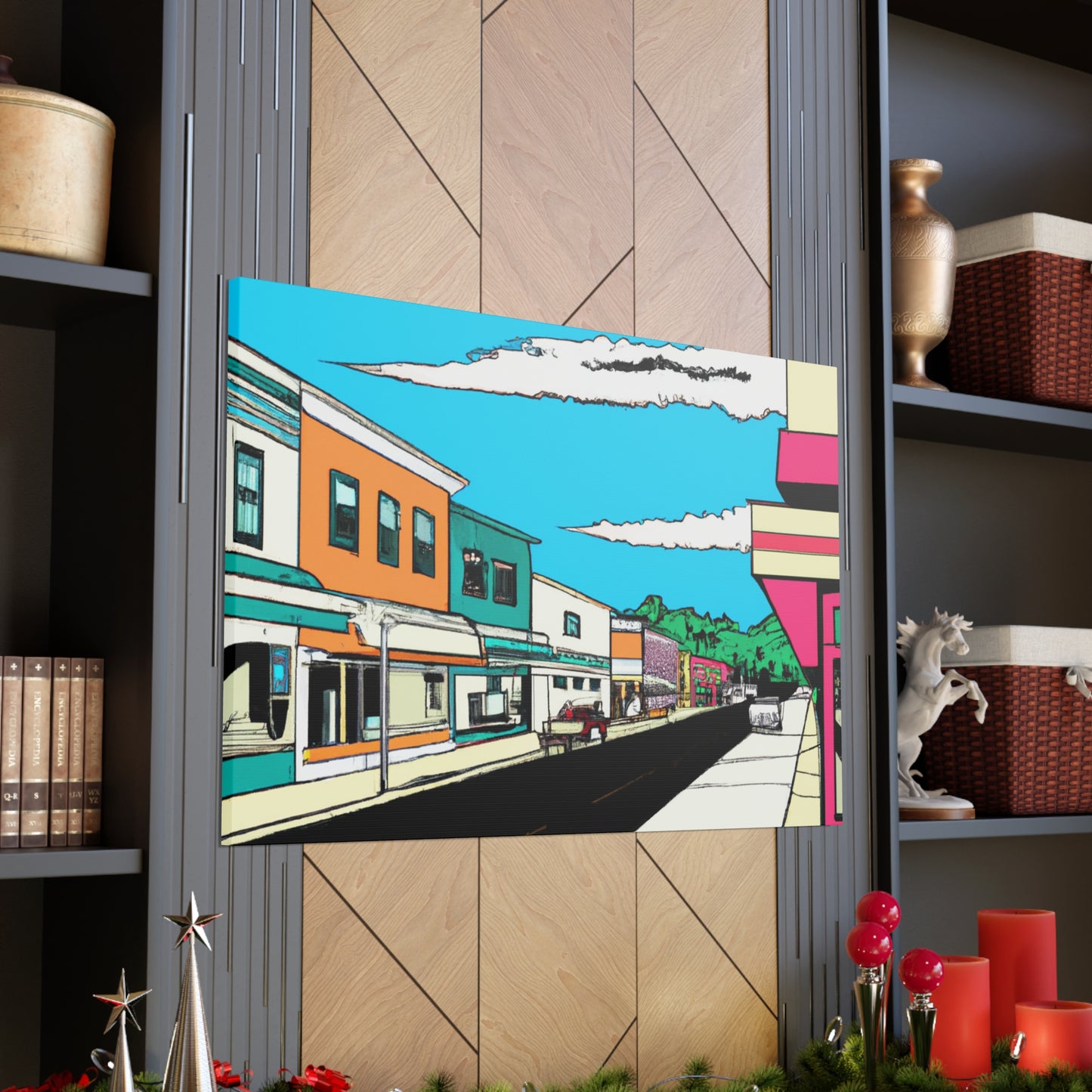 St Louis Ave - Architectural Canvas Pop Art