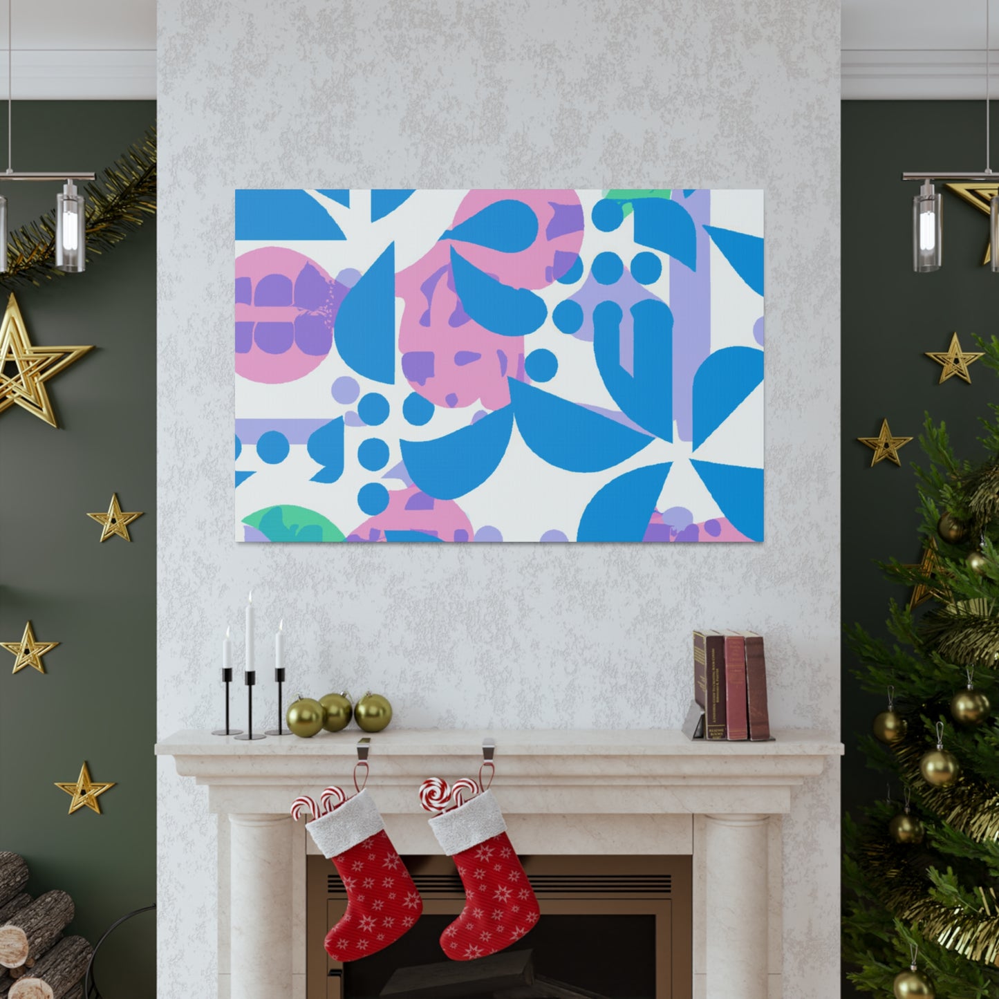 Blue Pinky - Floral Canvas