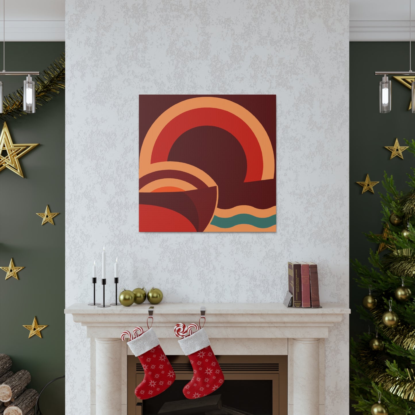 Circular Bliss - Midcentury Canvas