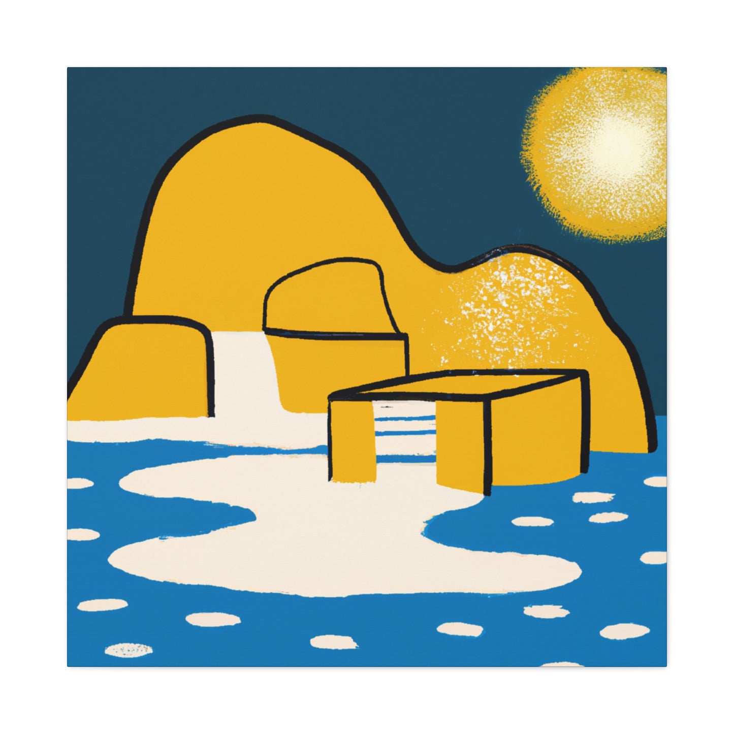 Zen Garden - Midcentury - Canvas