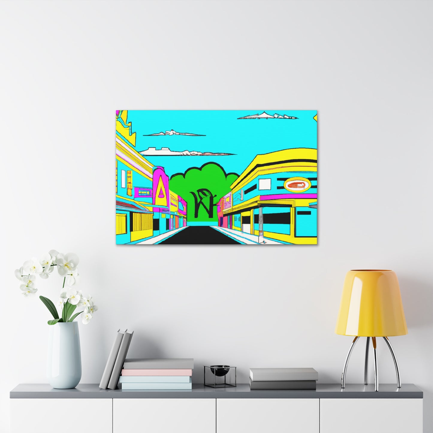 Metro Row - Architectural Canvas Pop Art