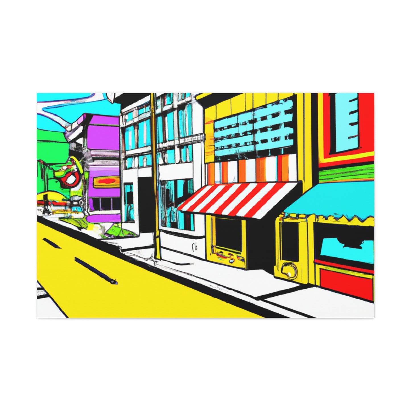 Sunnydale Row. - Architectural Canvas Pop Art