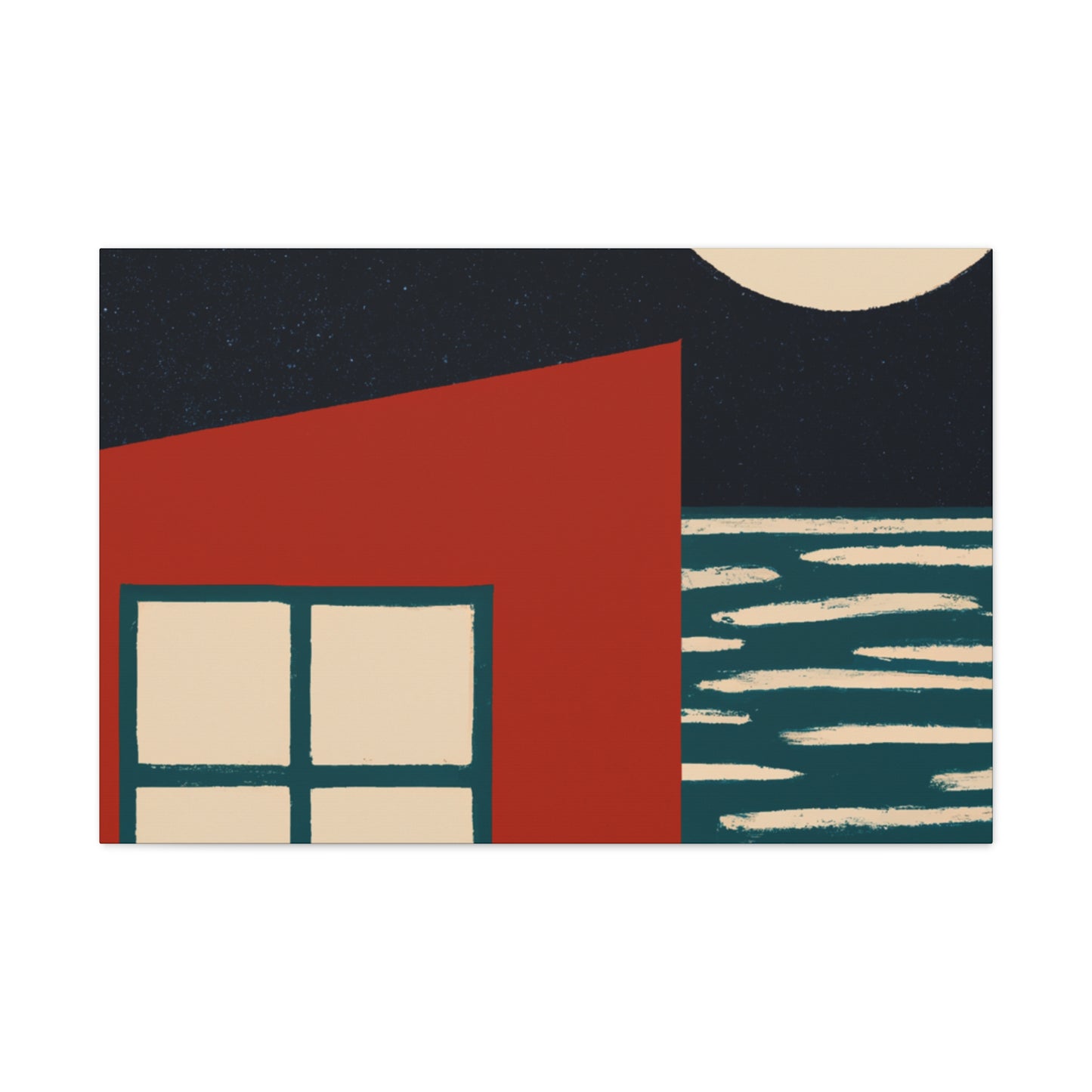 Dark Night- Midcentury Canvas