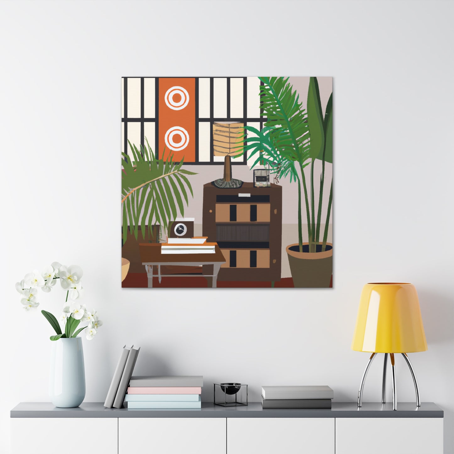 Vivid Blooms - Midcentury - Canvas