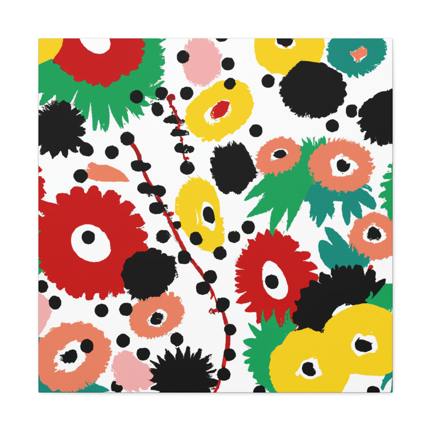 Petal Pattern Poetry - Floral Canvas