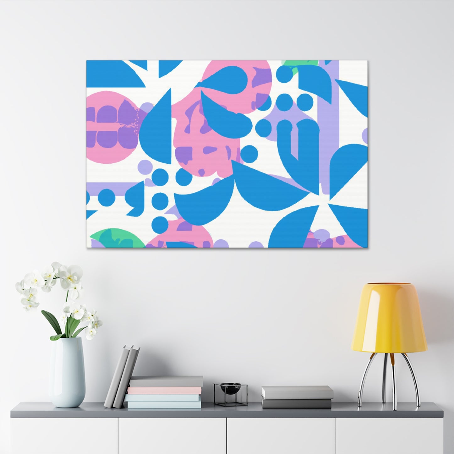 Blue Pinky - Floral Canvas