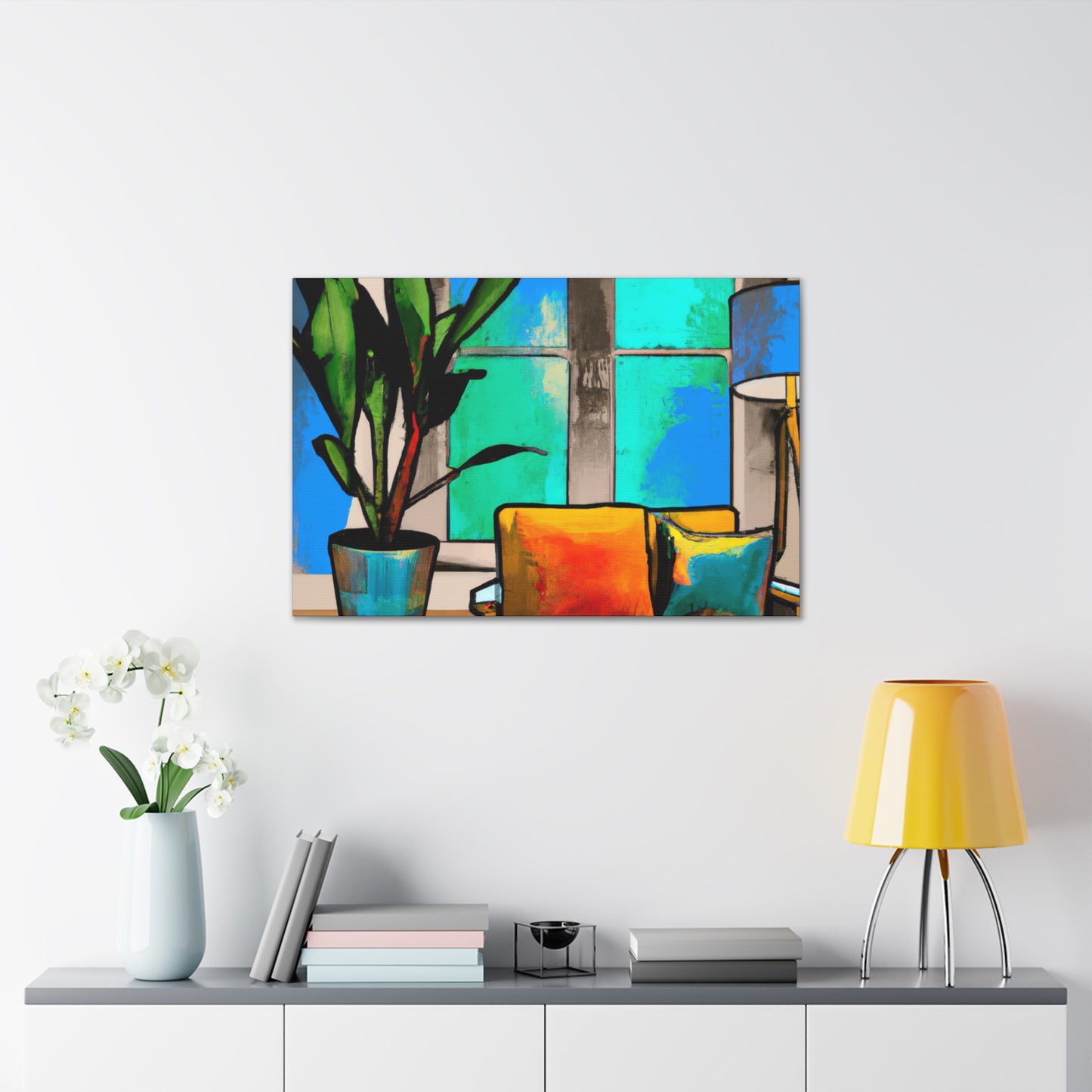 Whimsical Sitdown- Midcentury - Canvas
