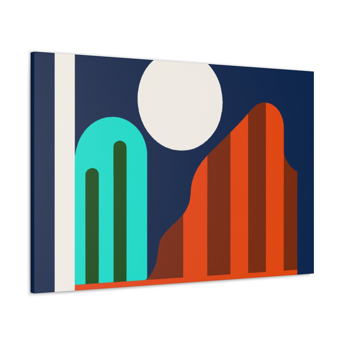 Curved Brilliance - Midcentury - Canvas