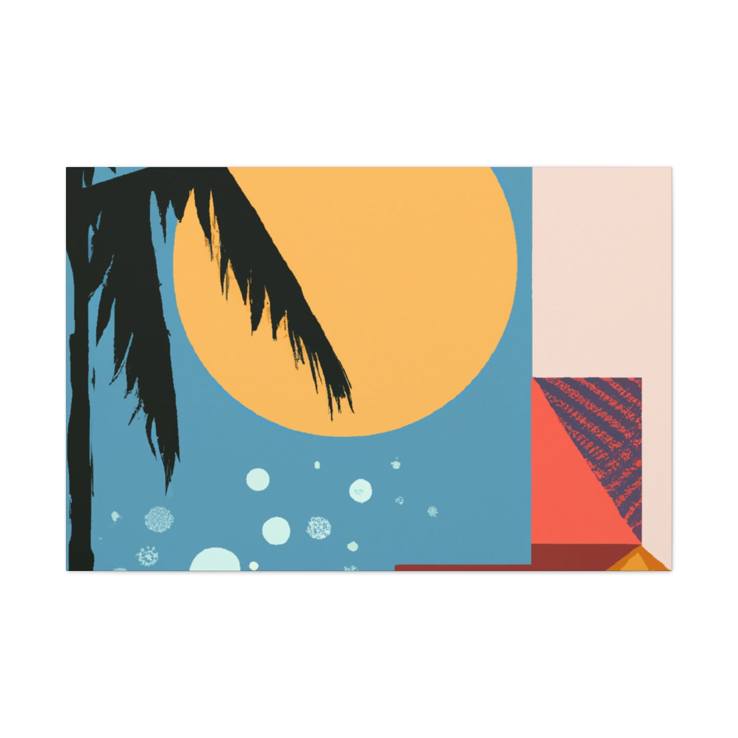 "Ascending Sunrays - Midcentury" - Canvas