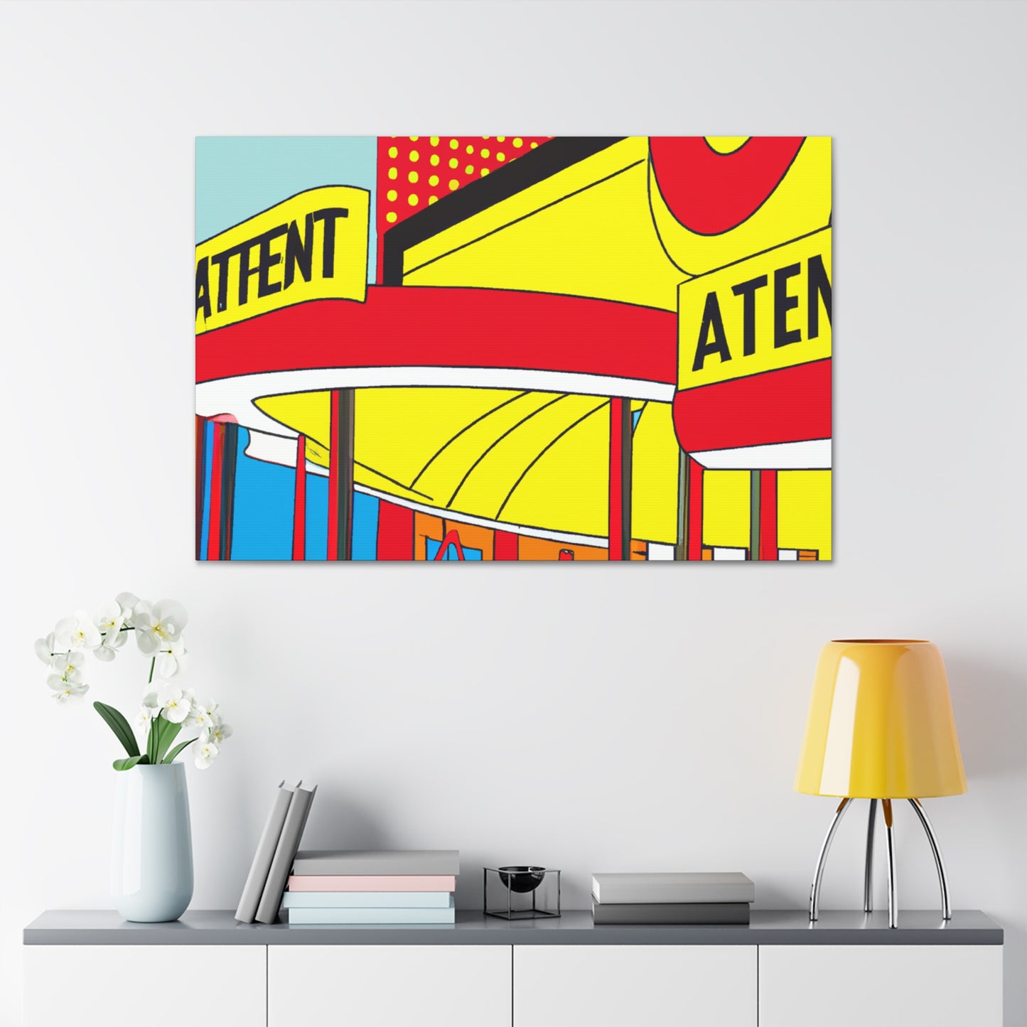 Retro-o-rama Amusement Arcade. - Architectural Canvas Pop Art