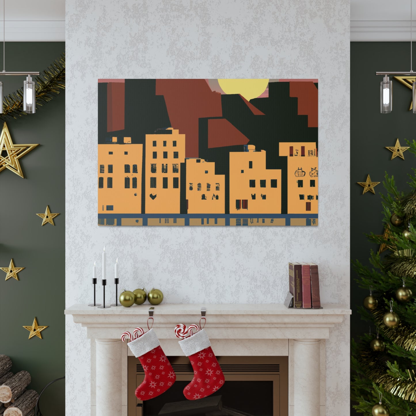 Urban Night - Midcentury Canvas