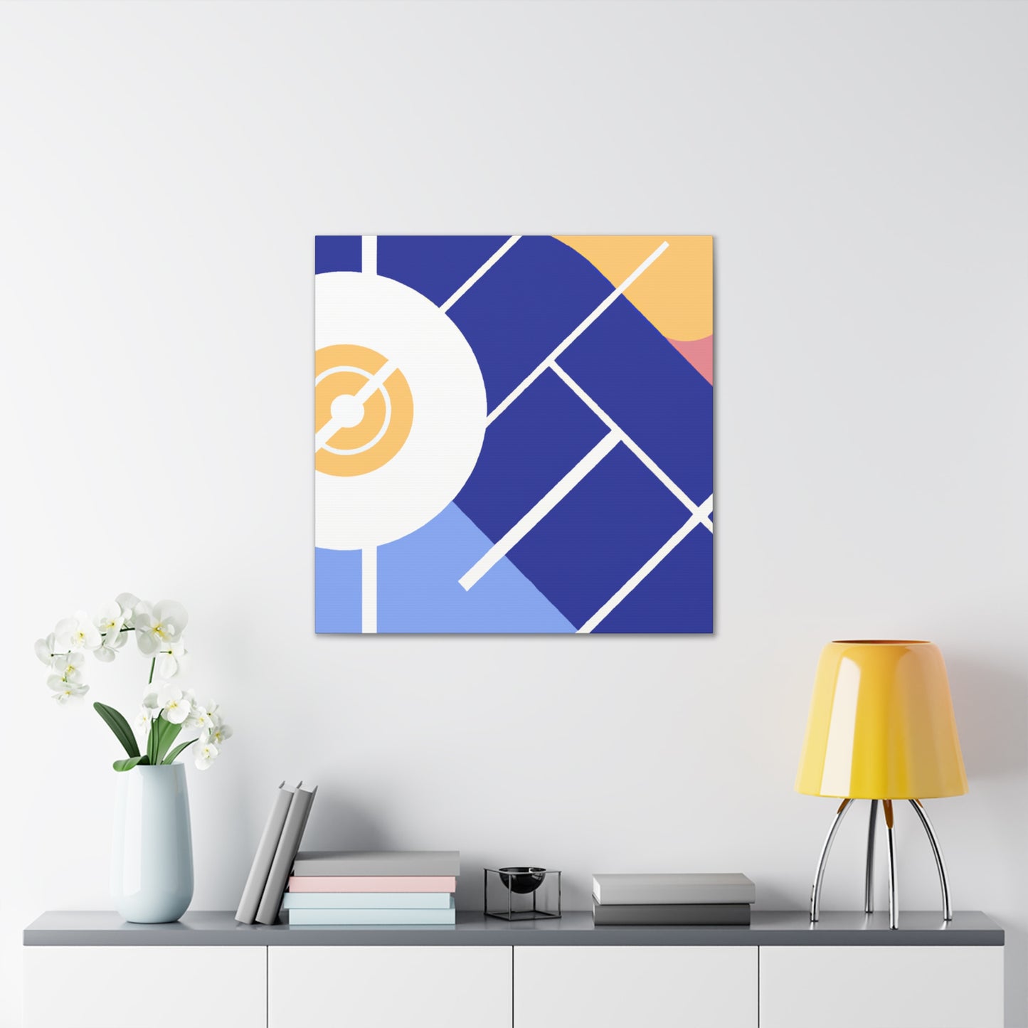 Sputnik Cityscape - Midcentury - Canvas