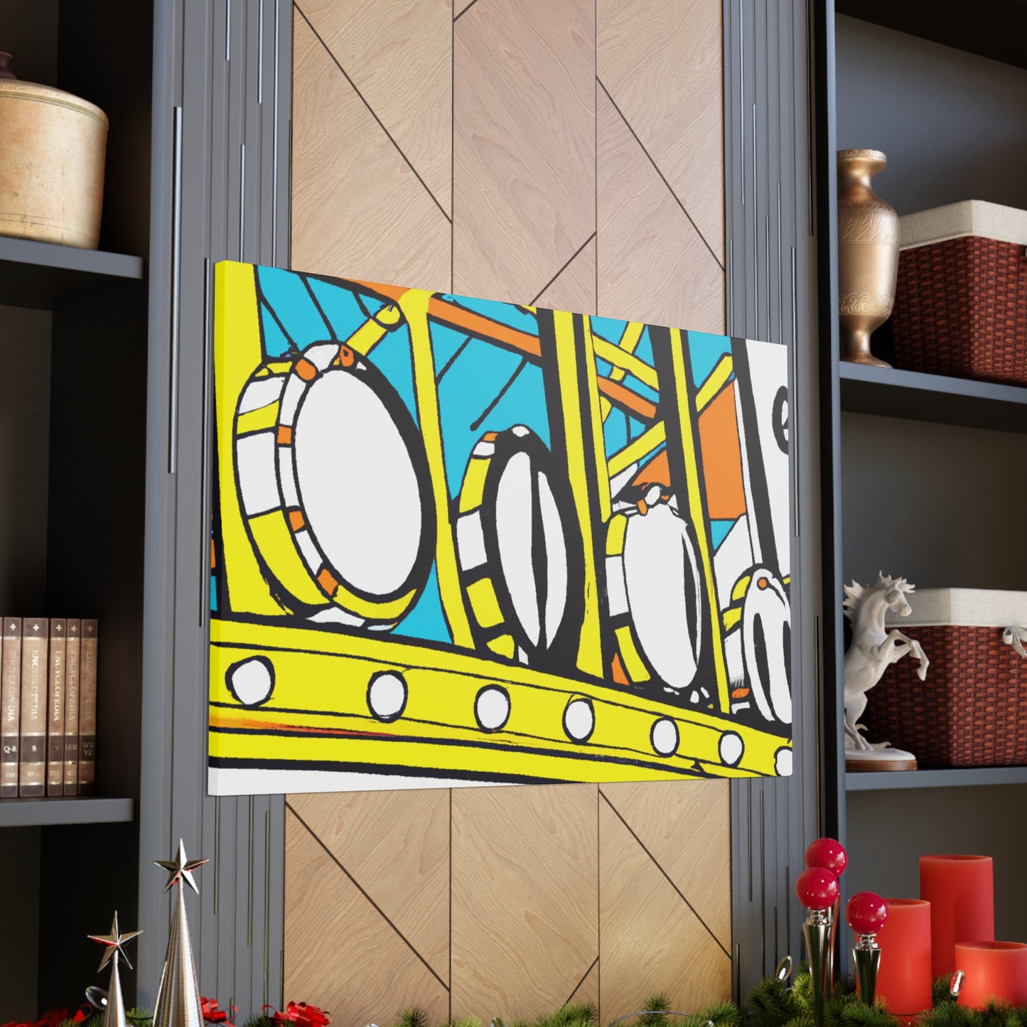 Dinky Diner Lights - Canvas - Pop Artt