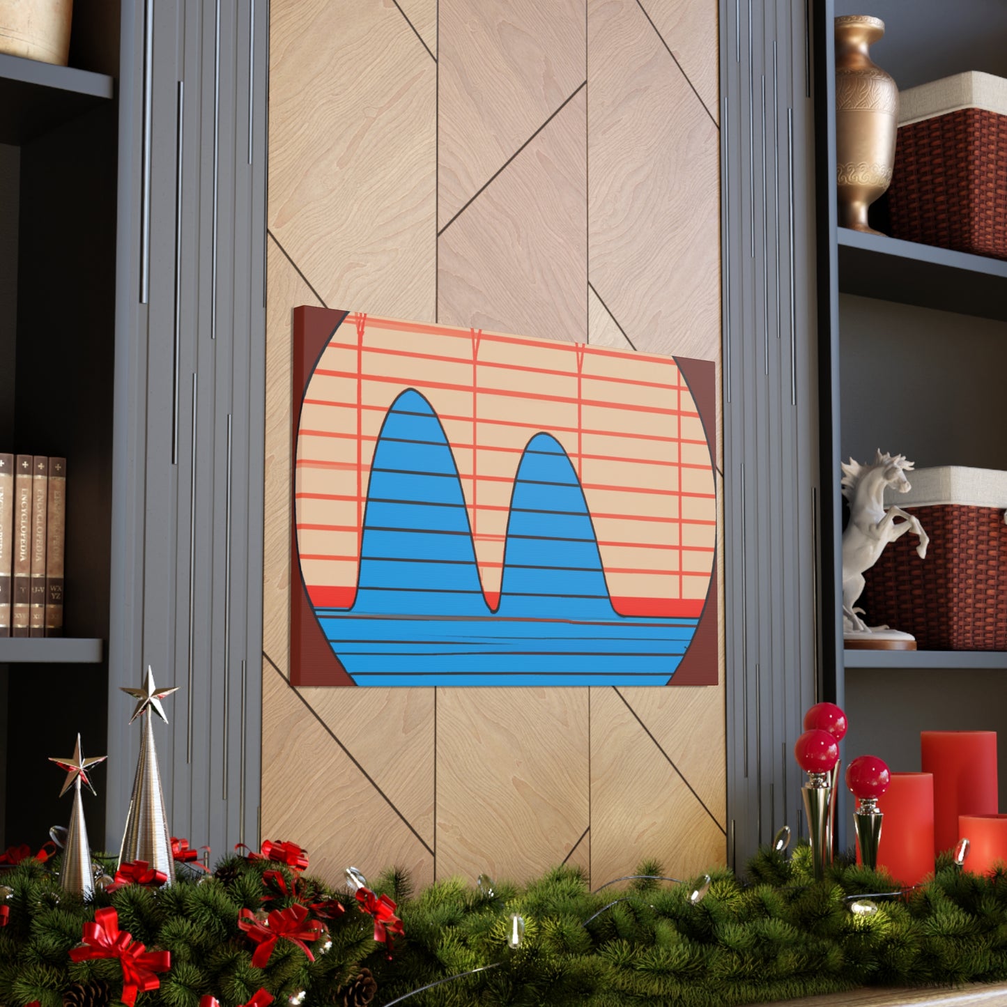 Peaks- Midcentury Canvas