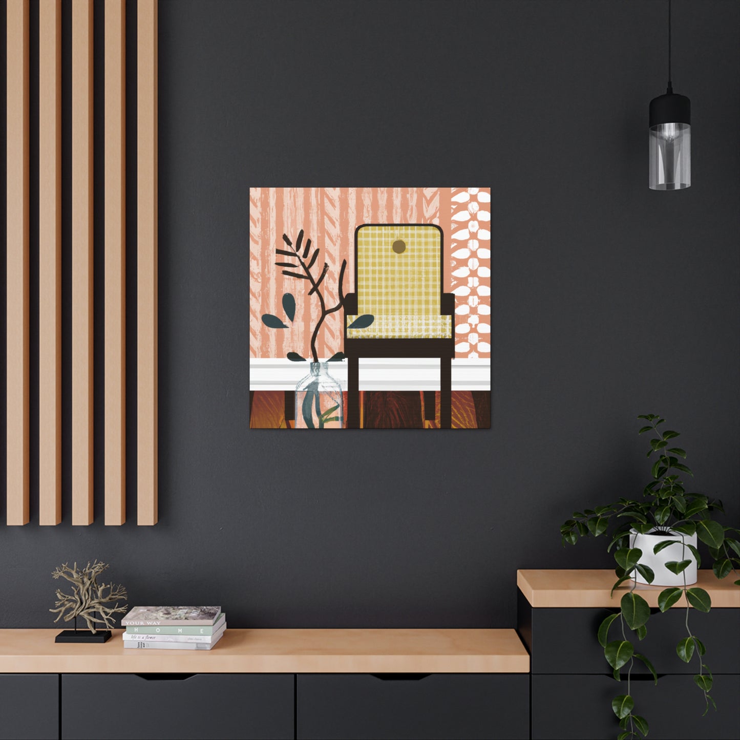 Splendid Pronged Cat - Midcentury Canvas