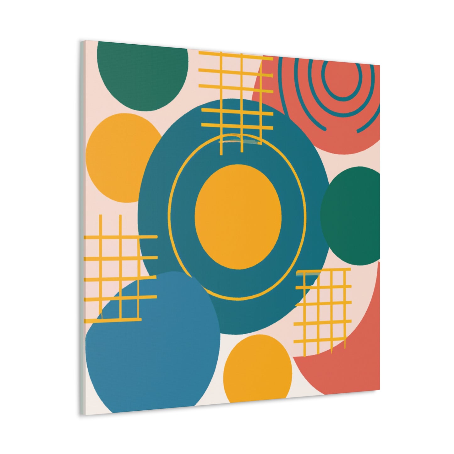 Twirling Florals- Midcentury - Canvas